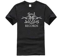 SHIXUED Men's Soul Assassins Records T Shirt Cypres Hill Rap Black L