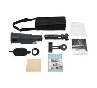 Shiyinge Télescope monoculaire à prisme BAK4 12-36 x 60 - Haute résolution - Large champ de vision - Portable - Avec trépied - Dragonne - Sac en tissu pour observation des oiseaux, la faune - Vert