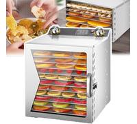 SHJDBF Lyophilisateur 400 W, machine lyophilisée, 6/8/12 couches + minuterie: 0-12 h, température : 35-90 ℃ + 15,2 cm, ventilateur à 360°, pour fruits, légumes, viande, fruits de mer