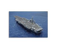 SHJNGU Poster de porte-avions USS Dwight D. Eisenhower CVN-69 - Impression sur toile - Décoration murale moderne pour chambre à coucher - 40 x 60 cm