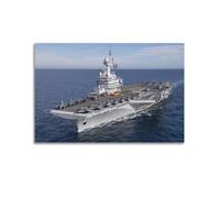 SHJNGU Poster décoratif sur toile représentant le porte-avions de Charles De Gaulle R91 (30 x 45 cm)