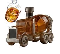 shjxi Bouteilles en Verre pour Whisky,Distributeur d'Alcool en Forme de Camion Malaxeur à Ciment | Carafe pour Alcools - pour Brandy Bourbon Boissons Fête Familiale Noël Mariages Rassemblement