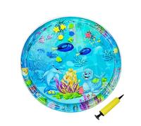 shjxi Cat Water Mat, Kitten Water Bed Play Pad, Interactive Cooling Toy with Air Pump and Thickened Design, Summer Accessory for Baby Kids Dogs Indoor Outdoor Travel Comfort Fun Use, 41.34 inches