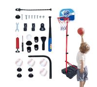 shjxi Cerceau de Terrain Portable - Support de Basket-Ball pour, Exercice récréatif avec contrôle de la Hauteur, Divertissement à Domicile avec Bords sûrs, Rangement Compact pour équipement de Jeu,