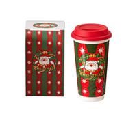 shjxi Christmas Coffee Cups - 580ml Reusable Ceramic Holiday Drinkware, Seasonal Festive Use, Travel Coffee Mug for Women, Men, Coworkers, Friends, and Family, Office, Home