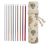 shjxi Crochet Hook Set, Colorful Long Tools, Beginner Knitting Needles, Premium Crochet Needle Kit for Women Beginner Yarn Thread Crafts Home Scarf Blanket Sweater Blanket Handmade DIY Projects