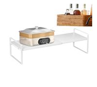shjxi Étagère de comptoir de cuisine, étagère extensible pour micro-ondes et étagère d'évier réglable, support de rangement polyvalent pour la cuisine et organisateur d'armoire pour une gestion