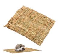 shjxi Grass Mat Cats, Woven Chew Pad, Natural Sleeping Exterior, Soft Scratch Texture, Eco Friendly Material, Medium Size Beige, Excellent for Bunnies, Small Dogs, Indoor Rest Areas