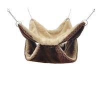 shjxi Hamac pour hamster - nid chaud en coton à suspendre, lit lavable pour petit animal de compagnie, accessoire de sommeil et d'escalade pour hamster, écureuil, enrichissement pour cages intérieures