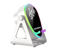 shjxi Haut-parleur à induction | avec lumière et amplificateur de rotation à 180 degrés | Haut-parleurs portables avec chargeur - pour hommes, adolescents, filles, garçons, femmes, adultes, Noël