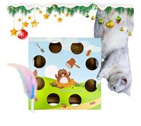 shjxi Indoor Cat Toys | Stimulating Puzzle Toy | Automatic Feather Rotation Cat Puzzle Toy in Multi Holes Maze | Engaging Fun Smart Teaser Toy for Indoor Cats to Keep Them Active and Entertained