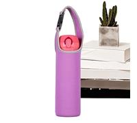 shjxi Insulated Water Bottle Bag, 17x13x1cm, Protective Sleeve with Handle, Hydration Pouch for Children and Adults, Keeps Drinks Cool, Ideal for Fitness, Commuting, Navy Blue/Blue/Dark Purple