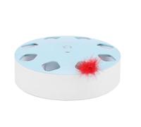 shjxi Interactive Cat Toy, Cat Toy, Cat Feather Toy, Cat Exercise Toys Whack Game, Rechargeable Interactive Toys with 7 Holes, Kitten Toys, Cat Games Feather Toy for Bored Indoor Cats