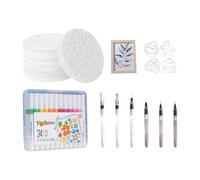 shjxi Kids Art Foam, Sensory Paint Tools, Preschool Texture Craft, Non Toxic Fun Set, Washable Mixing Accessories, Bright Color Pack, Excellent for Preschool Learning