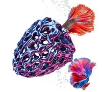 shjxi Niche cachette - Imitation pierre corail poreuse comme habitat - Grotte pour aquarium avec ventouse - Pour terrarium Betta Guppy comme cachette et lieu de repos
