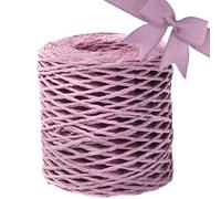 shjxi Pelote de raphia naturel pour emballage, corde à tricoter et loisirs créatifs pour sac de plage, chapeau, jouet et loisirs créatifs