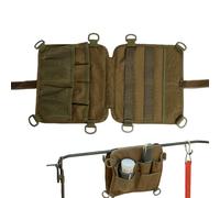 shjxi Pochette latérale pour Chaise d'extérieur | Accoudoir de Grande capacité | Sac de Camping en Oxford pour ustensiles de Cuisine en Plein air Organiseur latéral pour Baguettes, cuillères