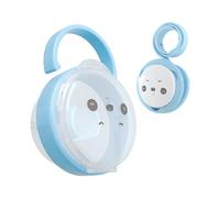 shjxi Porte-tétine, boîte à chaîne sur le thème des pandas, housse anti-poussière incluse, étui de voyage compact, matériau en silicone BPA, excellent pour garçons, filles, aventures en plein air
