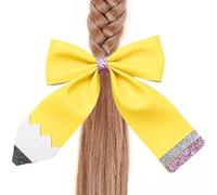 shjxi Pour Cheveux Des Filles - Barrettes à Clip de Design Crayon Jaunes et Petites,Barrettes Filles 9.9 cm | Pour Fêtes Anniversaire Soirée et Coiffure Queue de Cheval Styling