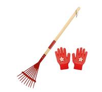 shjxi Rake Kit - Small Garden Tool for Kids, Multi-Use Gloves Set, Compact Soil Cultivator, Ergonomic Handle Design, Backyard Activity Gear, Exploration Use, 27.17x5.31 inches
