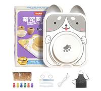 shjxi Roue en céramique - Petite machine USB 5 V CC pour modelage de l'argile - Outil électrique avec design animal mignon - Mini sculpture pour formes, sculpture, peinture, artisanat, projets