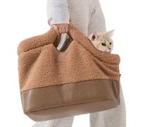 shjxi Sac De Transport pour Chat,Sac à Épaule Imperméable pour Chien Chat,Harnais de Sécurité avec Boucle et Bandoulière - pour Voyages d'hiver et Activités Extérieures par Temps Froid