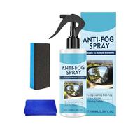 shjxi Spray antibuée pour pare-brise | 100 ml de liquide de dégivrage avec chiffon en microfibre et spray pour pare-brise | pour miroirs, salle de bain, intérieur, conduite, maison
