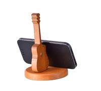 shjxi Support de téléphone Portable en Forme de Guitare, Support de téléphone de Style Guitare pour Bureau, Décor de Support de en Bois, Décor de de Musical créatif, Beau