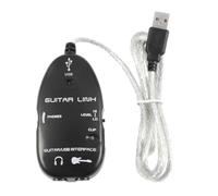 shjxi USB Guitar Cable - Effects Interface, Link Adapter with High Speed Transfer, Audio Accessory with Durable Build, Music Tool Compact Design, Guitar Cable for PC Recording