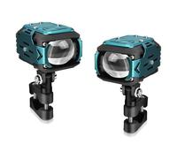 Shkalacar 1 Paire Feux Antibrouillard LED pour Moto, 180 W 27 000 LM Phares LED de Moto Projecteur Avant, 4 Modes d'éclairage, Feux auxiliaires étanches avec kit de Support de Montage