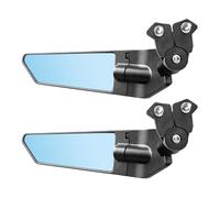 Shkalacar 2 pièces Rétroviseurs de Moto, Rétroviseurs d'aile de Moto de Remplacement pour Couteau, Miroir à 180 ° réglable/incurvé, sans lumière