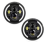 Shkalacar 7 Pouces Phare de Travail LED Voiture Moto Phare LED avec DRL/Clignotant/Feux de Croisement/Feux de Route 7 ''Phare Rond 6000K 100W IP67 étanche