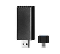 Shkalacar Adaptateur sans Fil CarPlay,Dongle Voiture câblé à la boîte Carplay sans Fil USB-A/USB-C Plug amp Play Compatible avec la Voiture CarPlay câblée en Usine