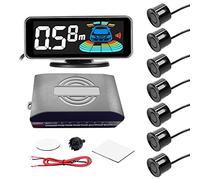 Shkalacar Capteurs de Stationnement de Voitur, radars de recul pour Voiture avec 4 capteurs de stationnement détection de Distance LCD Affichage de kit Alarme Audio de recul