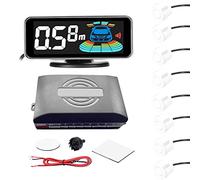 Shkalacar Capteurs de Stationnement de Voitur, radars de recul pour Voiture avec 8 capteurs de stationnement détection de Distance LCD Affichage de kit Alarme Audio de recul