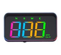 Shkalacar Compteur de Vitesse,Affichage tête haute de voiture, système de projecteur de GPS pour pare-brise avec affichage haute définition, boussole, alerte de survitesse, affiche la vitesse KM/H MPH