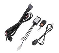 Shkalacar Ensemble de Faisceau de Câblage LED Lights, LED Light Light Cabling Set, avec Sauvegarde de Relais et Commutateur adapté aux Feux de (1 Microphone avec 1 récepteur)
