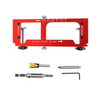 Shkalacar Kit D'installation de Gabarit de Charnière Porte et Serrure Porte, Kit Gabarit Mortaise Réglable, Rembourrage à Double Bouton à Couverture Complète pour Charnières