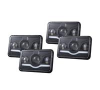 Shkalacar Phare de Travail LED 4 x 6'', Phare Rectangulaire de 5'' avec Feux de Croisement et de Route DRL de Remplacement Peterbilt Kenworth Freightliner Compatible avec Ford Probe Oldsmobile Cutlass