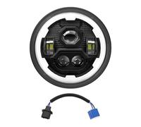 Shkalacar Phare LED rond de 7 pouces avec feux de route et feux de croisement blancs et clignotants ambrés pour JK TJ LJ, etc., étanche IP67, 1 pièce