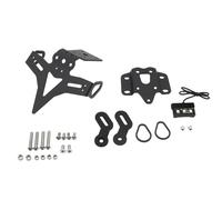 Shkalacar Support de Plaque d'immatriculation de Moto, Kit d'élimination des Ailes avec lumière LED, Universel Porte Plaque Immatriculation, Compatible avec MT-07 MT07 FZ-07