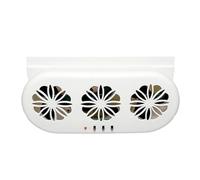Shkalacar Ventilateur d'échappement de Voiture à 3 Ventilateurs, Ventilateur de Circulation d'air à énergie Solaire et USB, d'air Silencieux Ventilateur de Refroidissement de radiateur Automobile