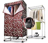 SHKUU Sèche-linge portatif Séchoir électrique, Chauffage de Garde-Robe Pliant à air Chaud 1350 W Machine de séchage à Chaud à séchage Rapide à l'air intérieur à 2 Niveaux Minuterie Automatique The