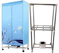 SHKUU Séchoir à Linge électrique Portable, 1000 W, Armoire de séchage à air Chaud Pliante à 2 Niveaux, Chauffage à vêtements Chauds à séchage Rapide à l'air intérieur, minuterie Automatique The