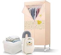 SHKUU Séchoir à Linge Portable Séchoir électrique, Chauffage de Garde-Robe de séchage à air Chaud Pliant 800 W Machine de séchage à Chaud à séchage Rapide à l'air intérieur Minuterie Automatique