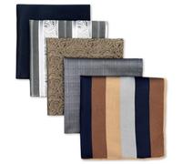 Shlax&Wing 5 Pieces Assorted Homme Carré de Poche Handkerchiefs Ensemble