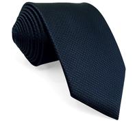 Shlax&Wing Couleur Unie Navy Homme Cravate Bleu Costume d'affaires Soie (Fashion 147cm)