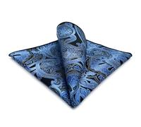 Shlax&Wing Géométrique Bleu Noir Poche de poche Pour des Hommes Jacquard Woven Paisley