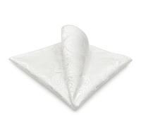 SHLAX&WING Homme Carré de Poche Blanc Couleur Unie Paisley for Suit Jacket Nouveau