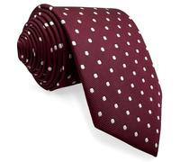 shlax&wing Hommes Cravate Rouge Blanc Dot Mariage